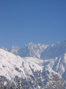 Montanha Mont Blanc e ski
