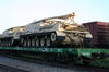 Tanques militares no trem