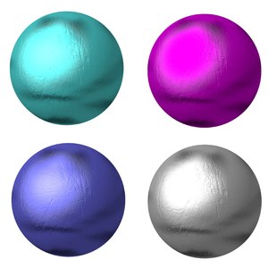 esferas coloridas texturizadas